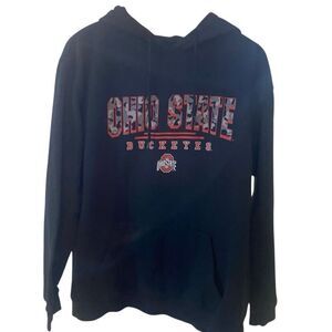 Colosseum XL Ohio state buckeye hoodie black red long sleeve